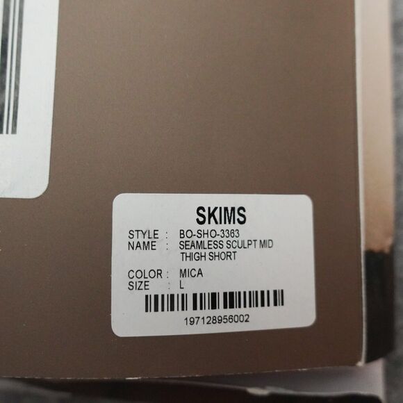 Skims Seamless Sculpt Mid Thigh Sculpt Short Compression Mica Tan Beige Size L - Picture 6 of 7